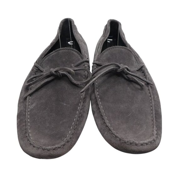 Aurelien Gray Nubuck Leather Driving Shoes Mocs Loafers Mens 44 US 11 - Picture 6 of 13
